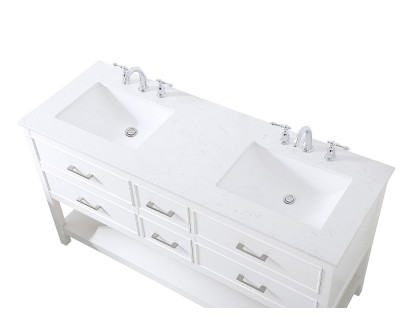 Elegant Bathroom Vanity - White (VF19060DWH)