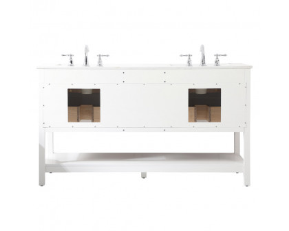 Elegant Bathroom Vanity - White (VF19060DWH)