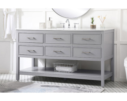 Elegant Bathroom Vanity - Gray (VF19060GR)