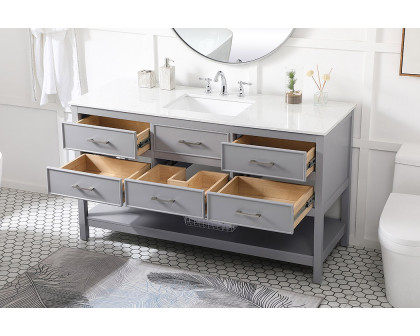 Elegant Bathroom Vanity - Gray (VF19060GR)