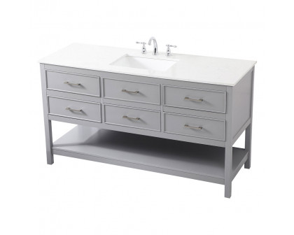 Elegant Bathroom Vanity - Gray (VF19060GR)