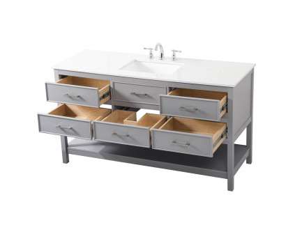 Elegant Bathroom Vanity - Gray (VF19060GR)