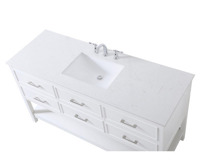 Elegant Bathroom Vanity - White (VF19060WH)