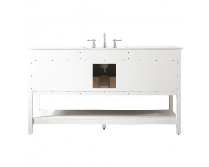 Elegant Bathroom Vanity - White (VF19060WH)