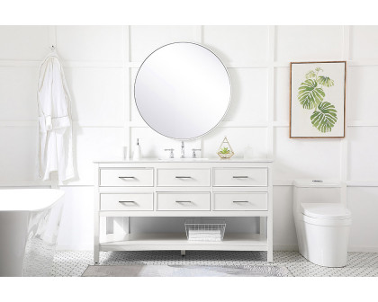 Elegant Bathroom Vanity - White (VF19060WH)