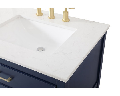 Elegant Bathroom Vanity - Blue (VF19072DBL)