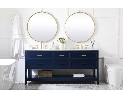 Elegant Bathroom Vanity - Blue (VF19072DBL)