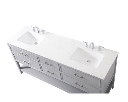 Elegant Bathroom Vanity - Gray (VF19072DGR)