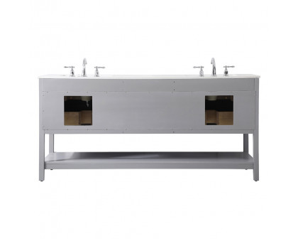 Elegant Bathroom Vanity - Gray (VF19072DGR)