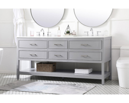 Elegant Bathroom Vanity - Gray (VF19072DGR)