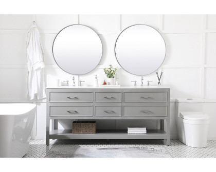 Elegant Bathroom Vanity - Gray (VF19072DGR)