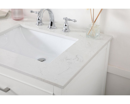 Elegant Bathroom Vanity - White (VF19072DWH)