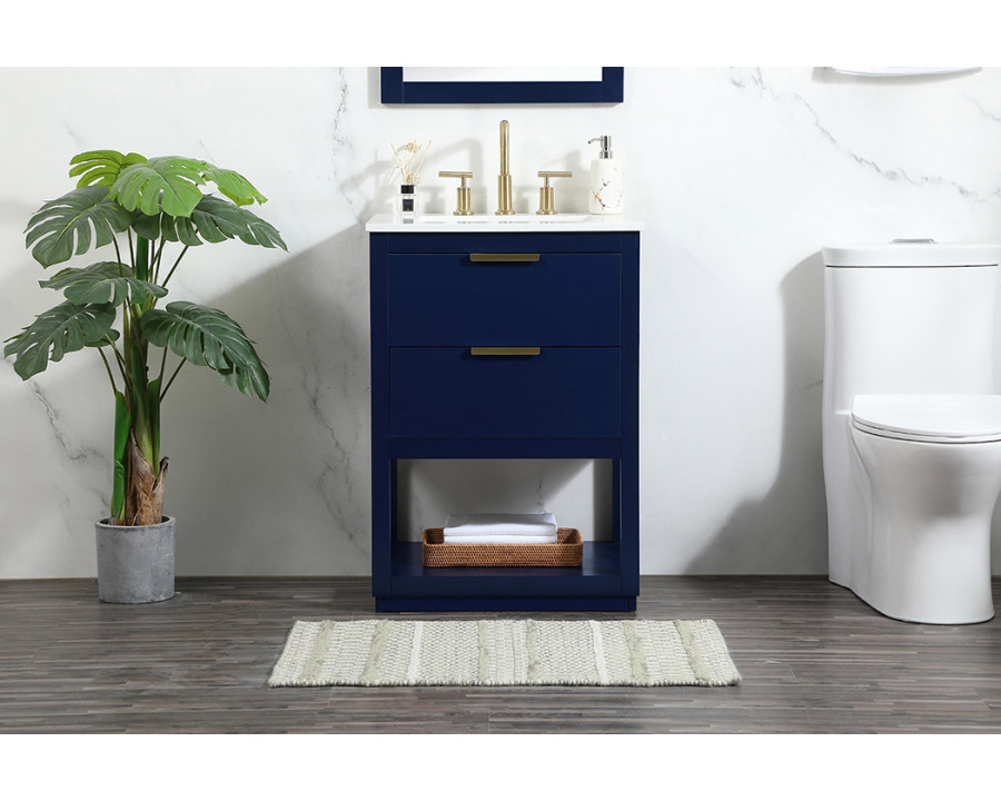 Elegant Bathroom Vanity - Blue (VF19224BL)