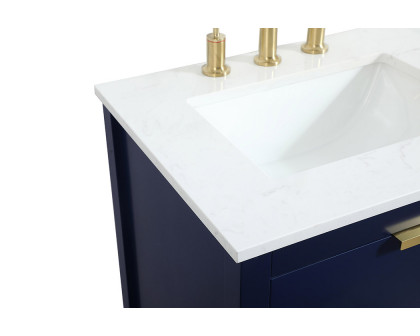 Elegant Bathroom Vanity - Blue (VF19224BL)