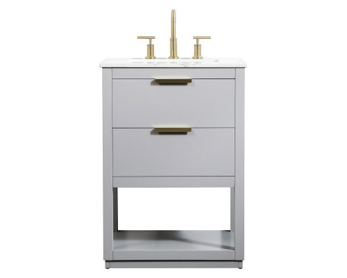 Elegant Bathroom Vanity - Gray (VF19224GR)