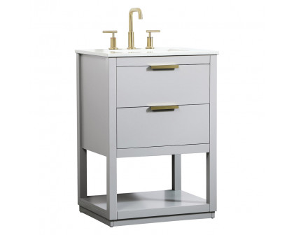 Elegant Bathroom Vanity - Gray (VF19224GR)