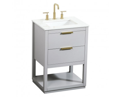 Elegant Bathroom Vanity - Gray (VF19224GR)