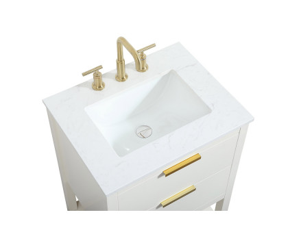 Elegant Bathroom Vanity - White (VF19224WH)