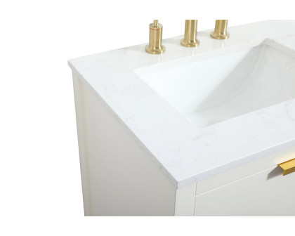 Elegant Bathroom Vanity - White (VF19224WH)