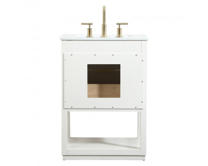 Elegant Bathroom Vanity - White (VF19224WH)