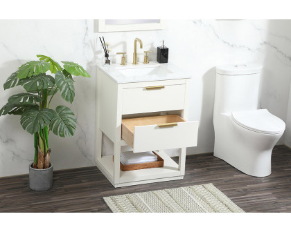 Elegant Bathroom Vanity - White (VF19224WH)