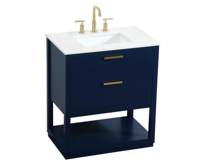 Elegant Bathroom Vanity - Blue (VF19230BL)