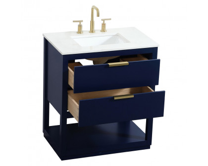 Elegant Bathroom Vanity - Blue (VF19230BL)