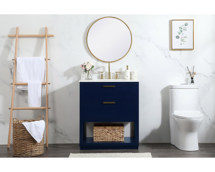 Elegant Bathroom Vanity - Blue (VF19230BL-BS)