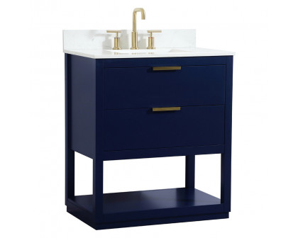 Elegant Bathroom Vanity - Blue (VF19230BL-BS)