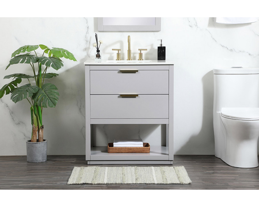 Elegant Bathroom Vanity - Gray (VF19230GR)