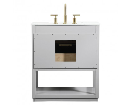 Elegant Bathroom Vanity - Gray (VF19230GR)