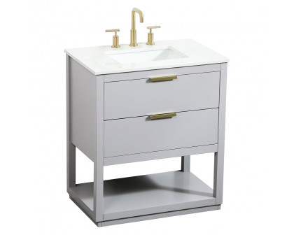 Elegant Bathroom Vanity - Gray (VF19230GR)