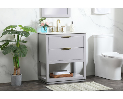 Elegant Bathroom Vanity - Gray (VF19230GR-BS)