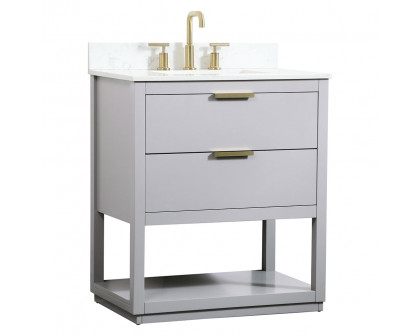 Elegant Bathroom Vanity - Gray (VF19230GR-BS)