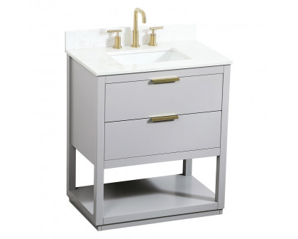 Elegant Bathroom Vanity - Gray (VF19230GR-BS)