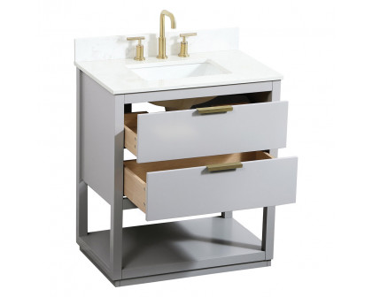 Elegant Bathroom Vanity - Gray (VF19230GR-BS)