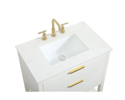 Elegant Bathroom Vanity - White (VF19230WH)