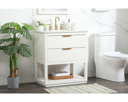 Elegant Bathroom Vanity - White (VF19230WH)