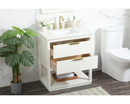 Elegant Bathroom Vanity - White (VF19230WH)