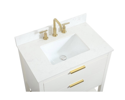 Elegant Bathroom Vanity - White (VF19230WH-BS)