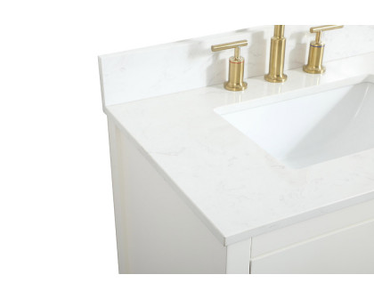 Elegant Bathroom Vanity - White (VF19230WH-BS)