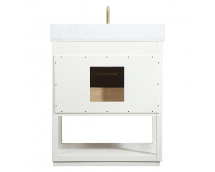 Elegant Bathroom Vanity - White (VF19230WH-BS)