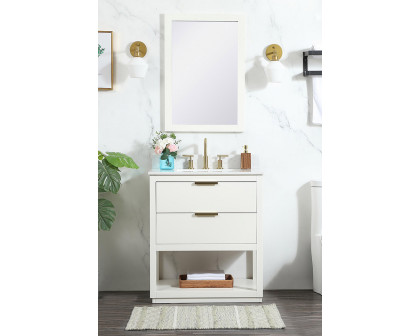 Elegant Bathroom Vanity - White (VF19230WH-BS)