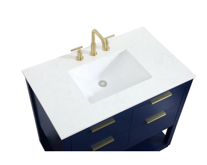 Elegant Bathroom Vanity - Blue (VF19236BL)