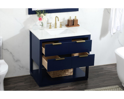 Elegant Bathroom Vanity - Blue (VF19236BL)