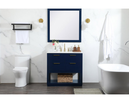 Elegant Bathroom Vanity - Blue (VF19236BL)