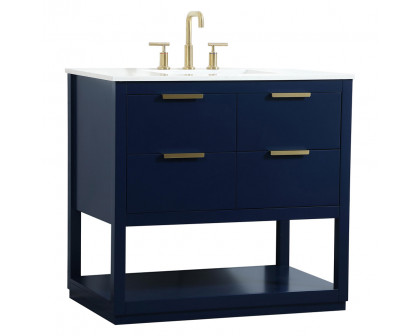 Elegant Bathroom Vanity - Blue (VF19236BL)