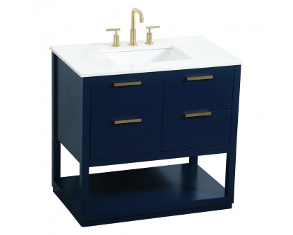 Elegant Bathroom Vanity - Blue (VF19236BL)