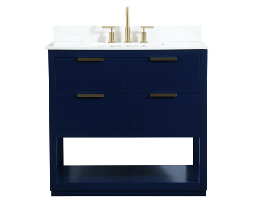 Elegant Bathroom Vanity - Blue (VF19236BL-BS)