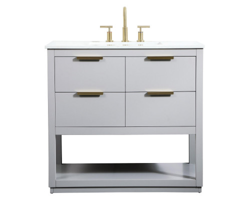 Elegant Bathroom Vanity - Gray (VF19236GR)